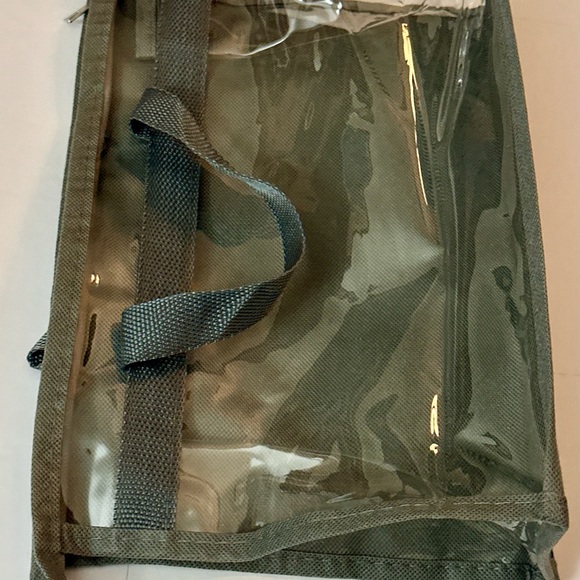 Clear See-Through Zipper Bag with Gray Handles – Versatile & Spacious - Picture 15 of 16